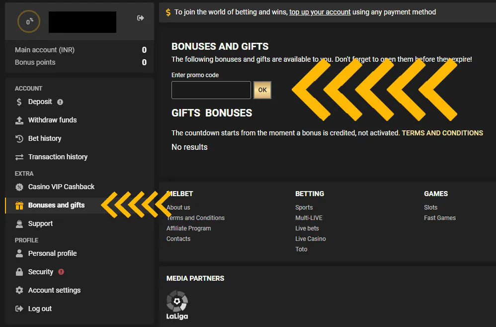 How to enter Promo Code