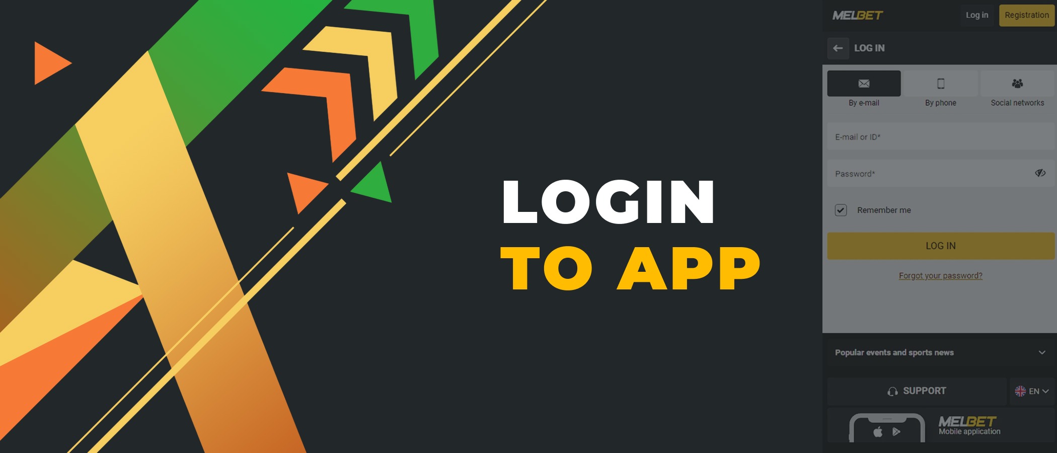 login via melbet app